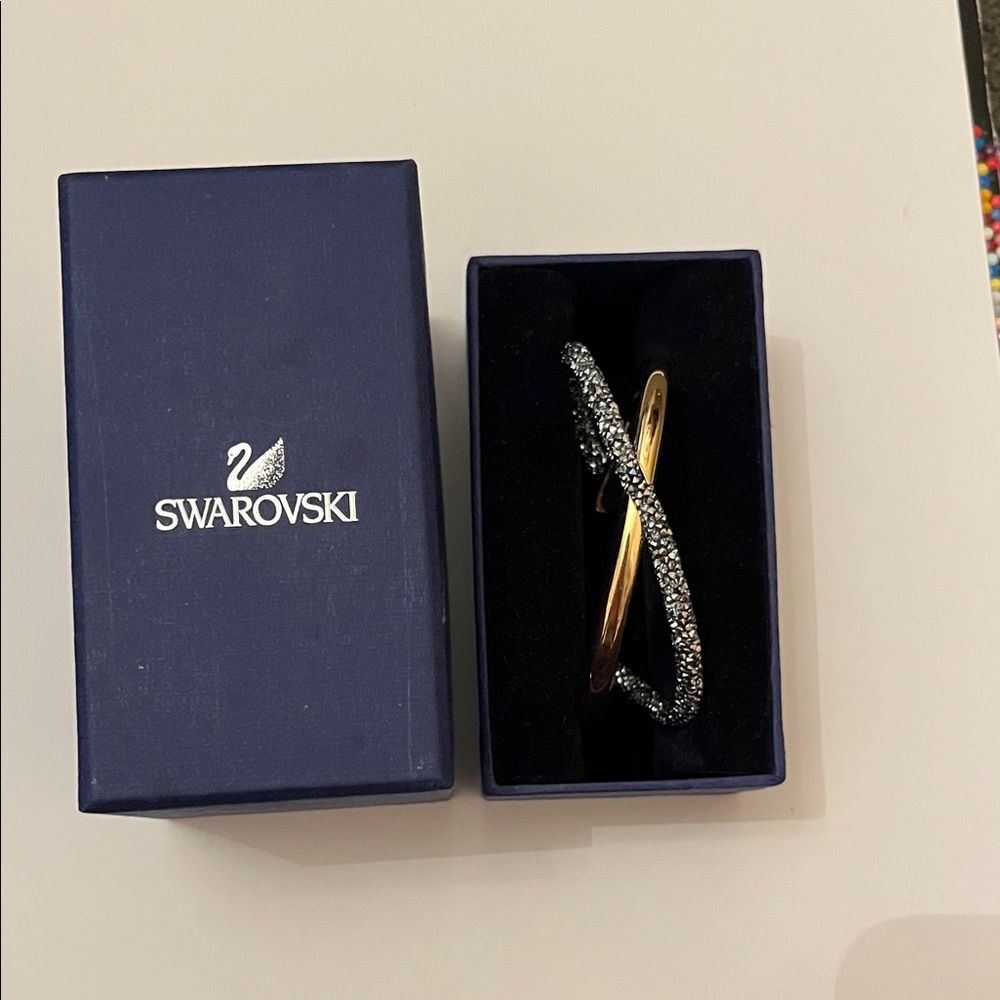 Swarovski Gold and Silver Crystal Bangle